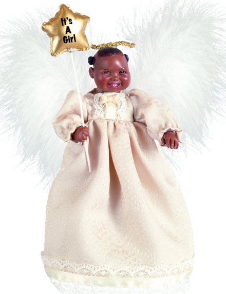 Angel Aurora Afro African American Brown Black Dark New Porcelain Baby Girl Doll 